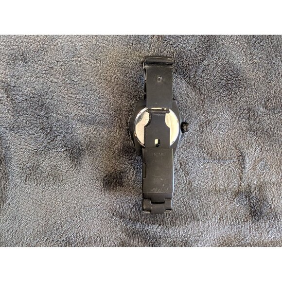 Mens Fossil AM 4234 Black Stainless Steel Water Resistant Watch Needs Battery - Picture 4 of 10